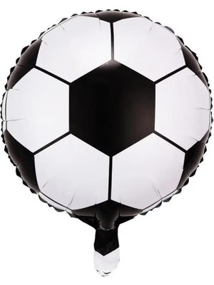 Patladı Gitti 18 Inç Siyah Beyaz Futbol Topu Folyo Balon-45 cm