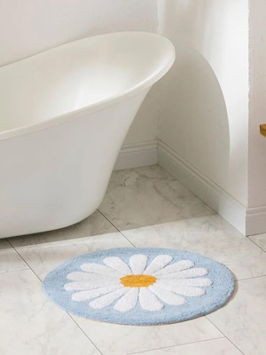 LC Waikiki Çiçek Figürlü Banyo Paspası 60X60 cm  (S6)