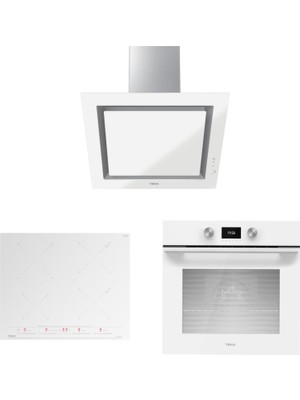 Teka Dlv 68660 Wh Tos Davlumbaz Izc 64630 Wh Mst Indüksiyonlu Ocak Hlb 8600 Wh Fırın Ankastre Beyaz Set