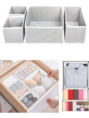Helen's Home 4'lü Dolap Içi ve Çekmece Içi Düzenleyici Organizer Giysi, Çorap, Iç Çamaşırı Saklama Kutu Seti