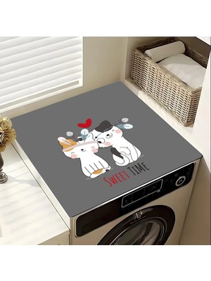 Çamaşır Makinesi Kurutma Makinesi Örtüsü Koruma Pedi Sıvı Geçirmez Matı Kaymaz Yıkanabilir