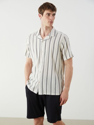 Lc Waikiki Yeni Sezon Regular Fit Kısa Kollu Çizgili Erkek Gömlek