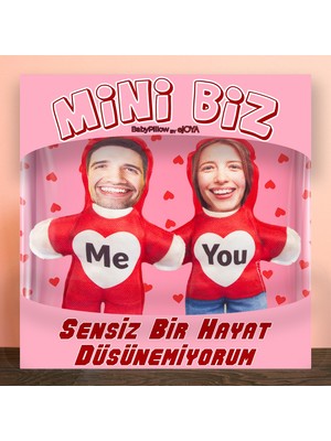 Ejoya Minibiz Sensiz Hayat Düşünemiyorum Kişiye Özel Fotoğraflı Ikili Yastık Seti 116250