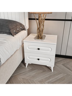 Guneystore Roma Komple Mdf Beyaz Komodin