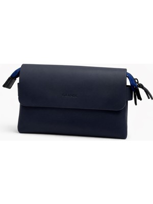 Grande Hakiki Deri Erkek El Çantası Lacivert 4267