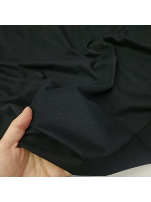 Kaf Kumaş 24/1 Penye Süprem Kumaş | 170 gr Üstü Fırçalı Ince Kumaş | Siyah
