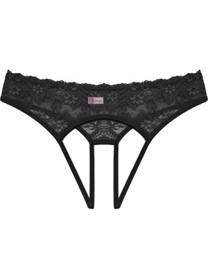 MTM My The Mall Giyim  Özel Bölgesi Açık Kadın Siyah Fantazi Külot