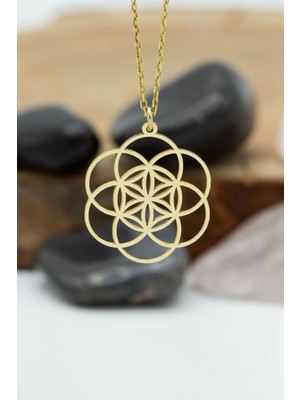 PremiumPort 925 Ayar Gümüş Yaşam Tohumu Model Kolye, Şıklığın ve Zarafetin Simgesi