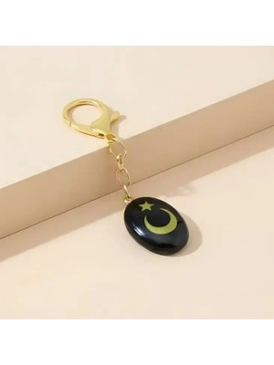 LTG Nova Blackcraft Ay Yıldız Oltu Taşı Anahtarlık