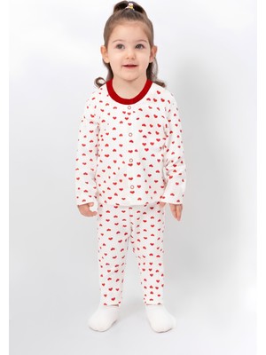 Loodus Kalpli Yakası Kırmızı Raporlu Bebek Takım