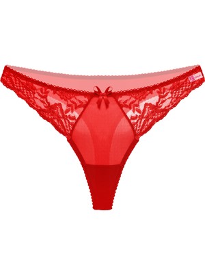 MTM My The Mall Giyim  Kırmızı Dantelli Fantezi G String Külot