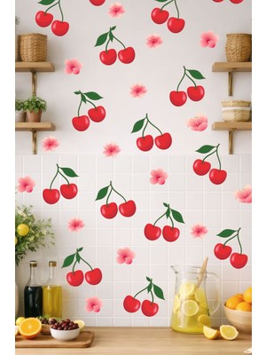 Aysha Tasarım Duvar Sticker - Meyve Desenli Duvar Sticker Seti