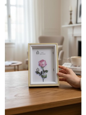 CaactuStore Ahşap Ayaklı Resim Çerçevesi (Pvc Korumalı)