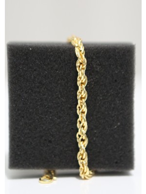 Luxon Collection Geçme Figürlü Çelik Gold Bileklik