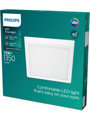 Philips Magneos Sq 12W 4000K Beyaz Plafonyer IP20
