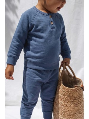 Cigit Reglan Kol Patlı Erkek Basıc Takım 1-5 Yaş İndigo Mavi