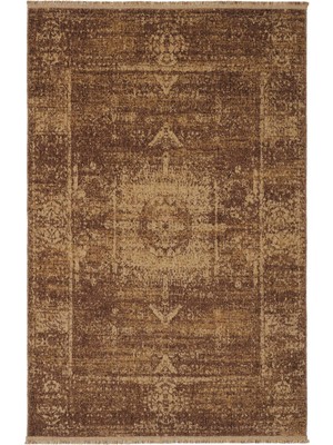 Cool Halı Zerina Kahverengi Yumuşak Pamuk Taban Makine Dört Mevsim Eskitme Dekor Ev Salon Oturma Odası Halısı