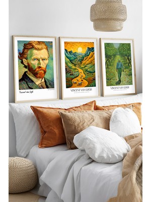 Huhuli Ahsap Çerceveli Vincent Van Gogh Tablo Seti HUHU530