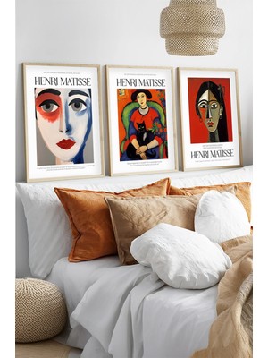 Huhuli Ahsap Çerceveli Henri Matisse Tablo Seti HUHU538