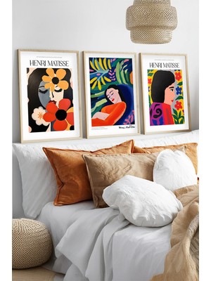 Huhuli Ahsap Çerceveli Henri Matisse Tablo Seti HUHU541