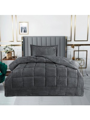 Goblette Home Karmen Kapitoneli Yatak Örtüsü Takımı - 3 Parça Set - 4 Renk Seçeneği