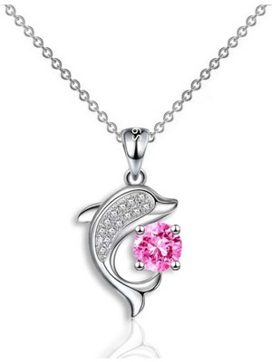 PremiumPort Parlak Gümüş Yunus Sembol Şans Kolyesi, Şıklık ve Pozitif Enerji Sağlar