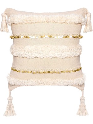 Bohemart Morocco Yastık Punch Kcapk Elişi Keten Kırlent Dolgulu Tasarım