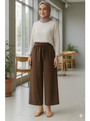 Eceylül Moda Scuba Krep Bolpaça Kuşaklı Pantolon(Kısa Süreliğine Lansman Fiyatı)