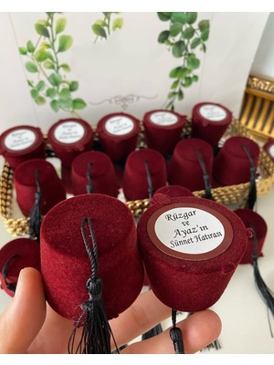 Siyah Lale Nikah Şekeri Fes Sünnet Hediyelik - 25 Adet