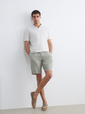 Lc Waikiki Yeni Sezon Standart Kalıp Keten Karışımlı Erkek Şort