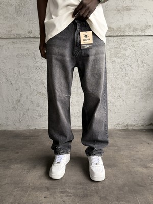 KağanKY Dikiş Detaylı Füme Taşlamalı Relax Baggy Jean