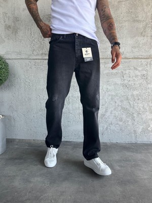 KağanKY Füme Lazerli Baggy Jean