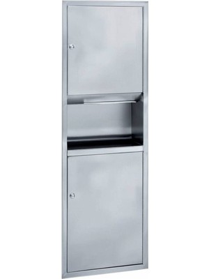 Onno - 304 Kalite Ankastre Kombine Set Kağıtlık+Çöp Kovası - IH-11195