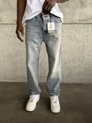 KağanKY Mavi Yıkamalı Baggy Jean