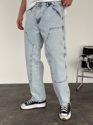 KağanKY Buz Mavi Relax Baggy Jean