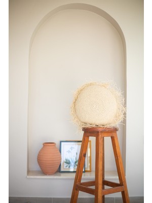 Bohemart Boho Yastık Rafya Elişi Kırlent Dolgulu Tasarım