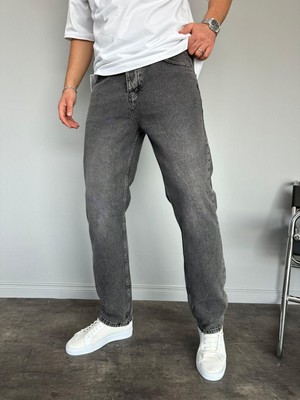 KağanKY Füme Taşlamalı Baggy Jean