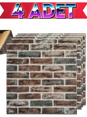 Renkli Duvarlar 4 Adet 70cmx70cm Kendinden Yapışkanlı Çok Renkli Duvar Paneli Kağıdı Sticker Ofis Salon Otel Nw186