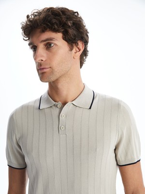 Lc Waikiki Yeni Sezon Polo Yaka Kısa Kollu Çizgili Erkek Triko Kazak