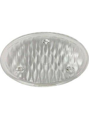 Bosphorus Cam Oval Sabunluk Dalgalı 15X9,5X1,7CM