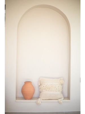 Bohemart Morocco Yastık Dokuma Punch Elişi Keten Kırlent Dolgulu Tasarım