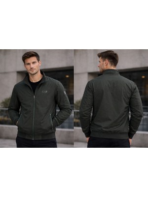 Armani Jeans Dik Yakalı Yandan Cepli Mevsimlik Erkek Mont