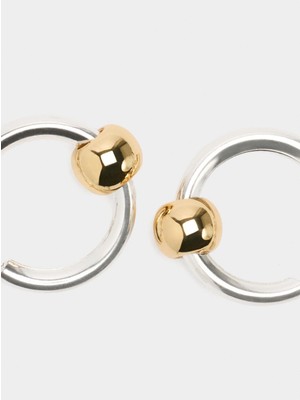 Parfois Iki Renkli Küreli Halka Küpe