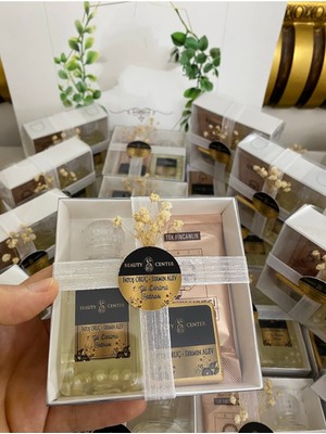 Siyah Lale Nikah Şekeri Kahve, Çikolata ve Kolonya Şişesi Plastik Nikah, Söz, Nişan Hediyelik - 25 Adet