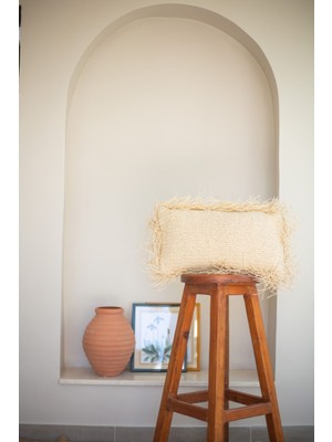 Bohemart Boho Yastık Rafya Krafd Elişi Kırlent Dolgulu Tasarım