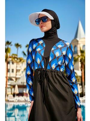 Remsa Mayo Damla Tasarım Tam Kapalı Tesettür Mayo R059