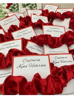 Siyah Lale Nikah Şekeri Kına Tokası Hediyelik Kırmızı - 50 Adet