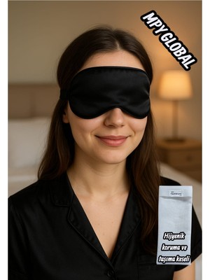 Mpy Global Uyku Bandı  göz  Bandı Ipek Saten Yoga Bandı
