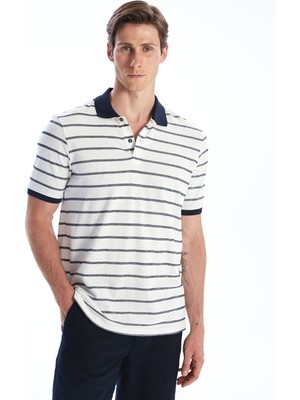 Lc Waikiki Yeni Sezon Polo Yaka Çizgili Penye Erkek Tişört