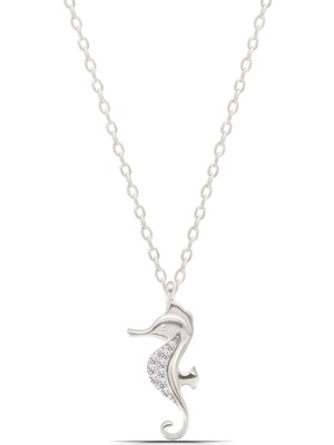 PremiumPort Zirkon Taşlı 925 Ayar Gümüş Kadın Kolye, Şık ve Zarif Tasarım